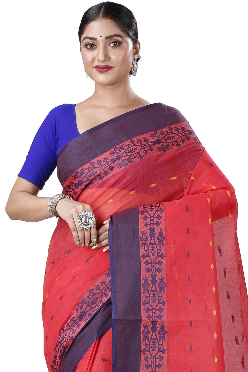 Maroon Pure Cotton Apurva Tant Saree (1060)